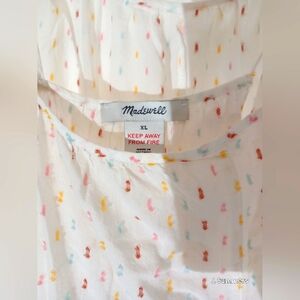 Madewell Tierd Clip Dot Cover Up Dress XL